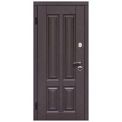 Uşă de exterior Lumea Fierului Resiste Balta Dark Wenge/White Silk (860x2040)