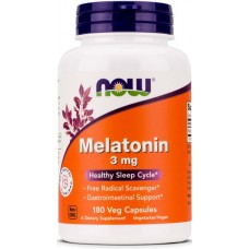 Vitamine NOW Melatonin 3mg 180cap.