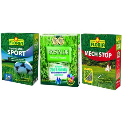 Semințe de gazon Agro CS Gazon Sport 1kg+Kristalon 0.5kg+Mech Stop 0.5kg