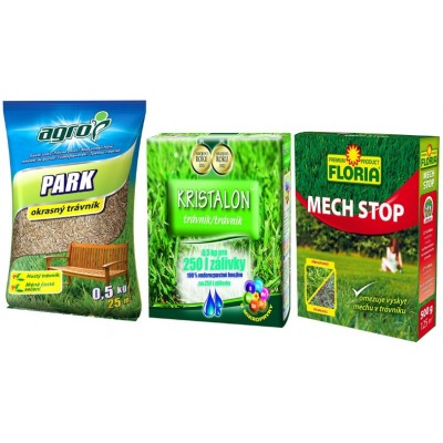 Семена для газона Agro CS Gazon Park 2kg+Kristalon 0.5kg+Mech Stop 0.5kg