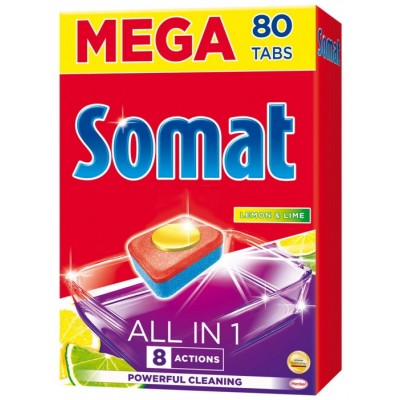 Средство для посудомоечных машин Somat All in One 8 Actions 80tabs