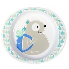 Farfurie pentru mancare Badabulle Blue Beaver