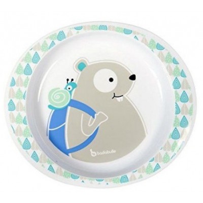 Farfurie pentru mancare Badabulle Blue Beaver