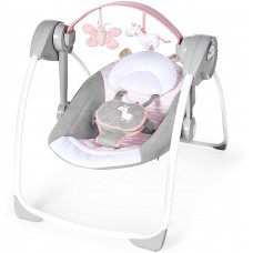 Детское кресло-качалка Детский шезлонг Bright Starts Ingenuity Comfort 2 Go Flora the Unicorn