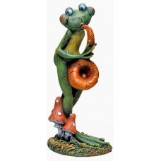 Figurina gradina ArtFigure Broscuta saxafonist (5.397)