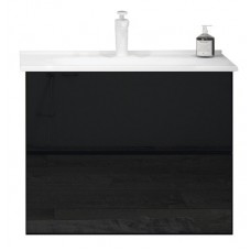 Dulap cu lavoar Orka Lucca 80 Legnano Blackglass (03287)