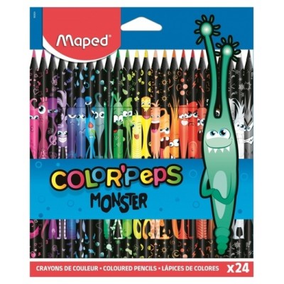 Набор цветных карандашей Maped Black Monster 24pcs