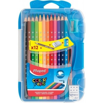 Набор цветных карандашей Maped Color Peps 12pcs + Pencil Case