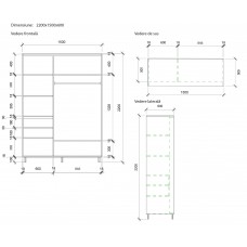 Шкаф-купе Mobildor-Lux Aron 1500 (2226 Wenghe) Desen