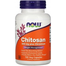 Витамины NOW Chitosan 500mg+Chromium 120cap