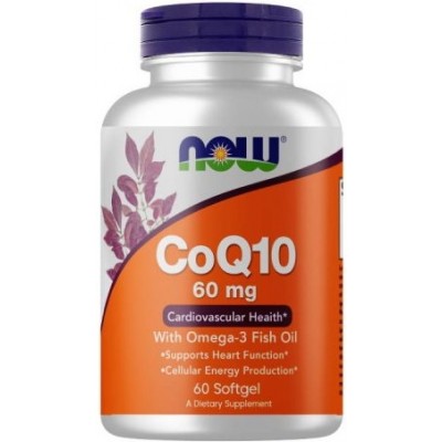 Vitamine NOW CoQ10 60mg with Omega-3 60cap