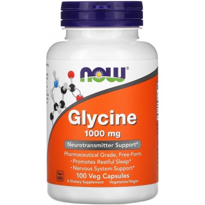 Аминокислоты NOW Glycine 1000mg 100cap