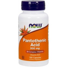 Витамины NOW Pantothenic Acid 500mg 100cap