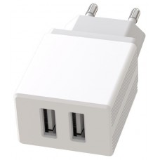 Зарядное устройство XO Wall Charger + Lightning Cable 2USB L75 White