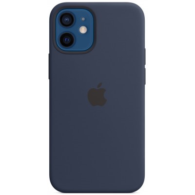 Husa de protecție Apple iPhone 12 mini Silicone Case with MagSafe Deep Navy