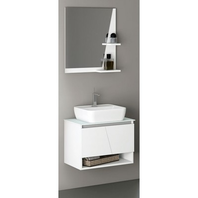 Set mobilier baie Nplus Matrix 55 Antique White