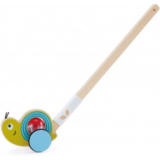 Jucarie de impins si tras Hape Snail Push Pal (E0355A)