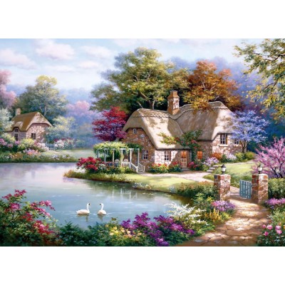 Puzzle Anatolian 1500 Lake Cottage with Swans (4529)