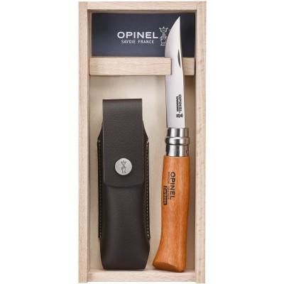 Cuțit Opinel Set N°08 Carbon + Sheath