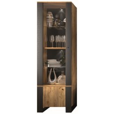 Vitrină Sokme Old Vud 2D Gold Craft Oak/Black.