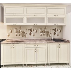 Кухонный гарнитур Bafimob Modern MDF 2.0m glass Alebastr