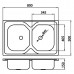 Кухонная мойка Ferro DR50/80.H 500x800mm (08054)