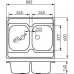 Кухонная мойка Ferro DR60/80D.H 600x800mm (04306)