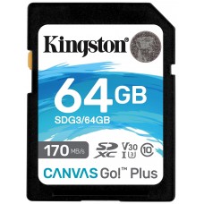 Сard de memorie Kingston SD 64GB Class10 UHS-I U3 (V30) (SDG3/64GB)