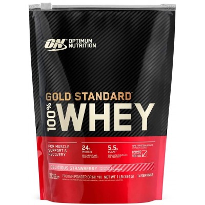 Proteină Optimum-nutrition Gold Standard Whey Delicious Strawberry 4540g