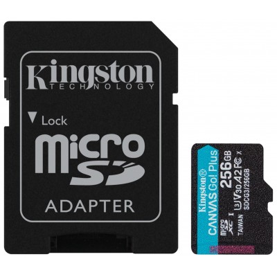 Карта памяти Kingston microSD 256Gb Class10 UHS-I U3 (V30) (SDCG3/256GB)