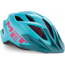 Cască Met Crackerjack Matt Light Blue Magenta 52-57cm