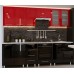 Кухонный гарнитур Bafimob Iulia (High Gloss) 2.6m Black/Red