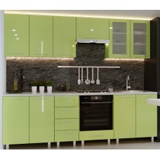 Кухонный гарнитур Bafimob Iulia (High Gloss) 2.6m Green