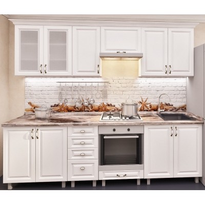 Кухонный гарнитур Bafimob Iulia MDF 2.6m Dub Polyarnyi