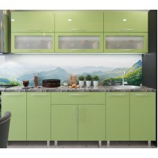Кухонный гарнитур Bafimob Modern (High Gloss) 2.0m glass Green