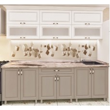 Кухонный гарнитур Bafimob Modern MDF 2.0m glass Dub Polyarnyi/Dub Konkordiya