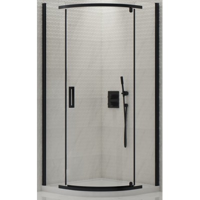 Cabină de duș New Trendy New Komfort K-0469 Black Quadrant 90x90x195 Hinged (16089)