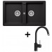 Кухонная мойка + смеситель Schock Set Element N-200 Onyx + Plutos Onyx