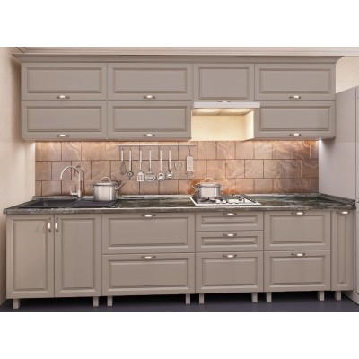 Кухонный гарнитур Bafimob Quadro MDF 3.0m +ball closer Dub Konkordiya