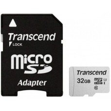 Карта памяти Transcend MicroSDX 32Gb Class 10 UHS-I U1+SD adapter (TS32GUSD350V)