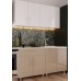 Кухонный гарнитур Bafimob Mini (High Gloss) 1.2m Cappuccino/White