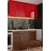 Кухонный гарнитур Bafimob Mini (High Gloss) 1.4m Red/Brown