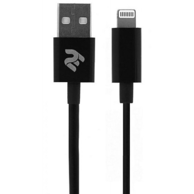 USB Кабель 2E USB 2.4 to Lighting 1m Black (2E-CCLAB-BL)