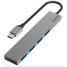Разветвитель Hama USB-C Hub 4 Ports USB 3.2 Gen1 (00200101)