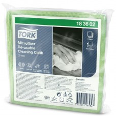 Салфетка для уборки Tork Laveta Microfibra Green (183602)