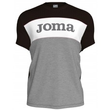 Детская футболка Joma 101386.100 Black/Light Melange/White 4XS