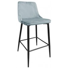 Scaun de bar Deco Clasic Light Blue/Black Legs