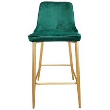 Scaun de bar Deco Clasic Green/Golden legs