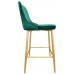 Scaun de bar Deco Clasic Green/Golden legs