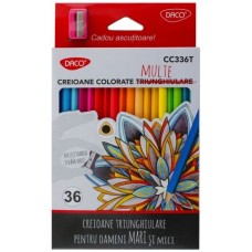 Creioane colorate Daco 36pcs (CC336T)